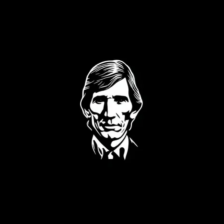 modern_logo flat illustration of Townes Van Zandt on a ( black background:1.2) (bold outlines:1.2)
<lora:Modern_Logo_v1.1:1.0>