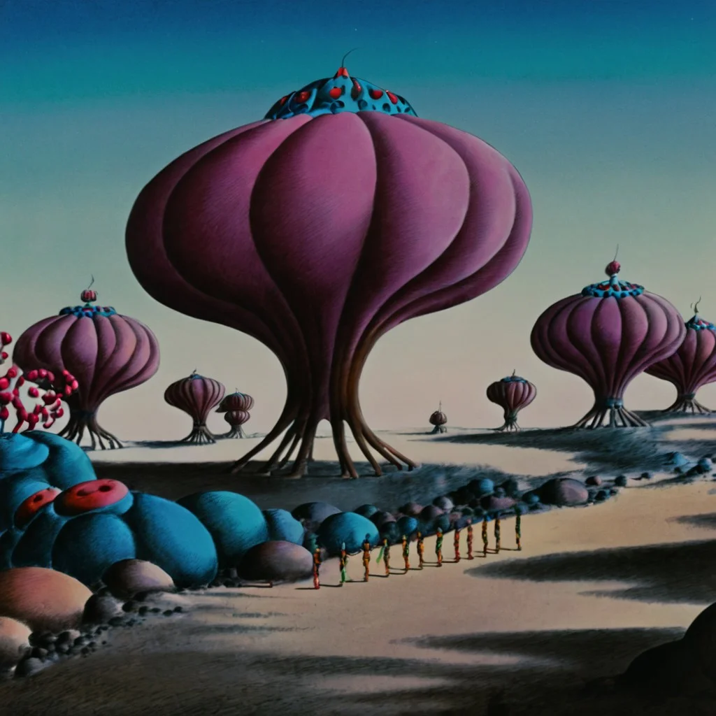 masterpiece,high resolution,8k, fantasticplanet, by Rene Laloux,