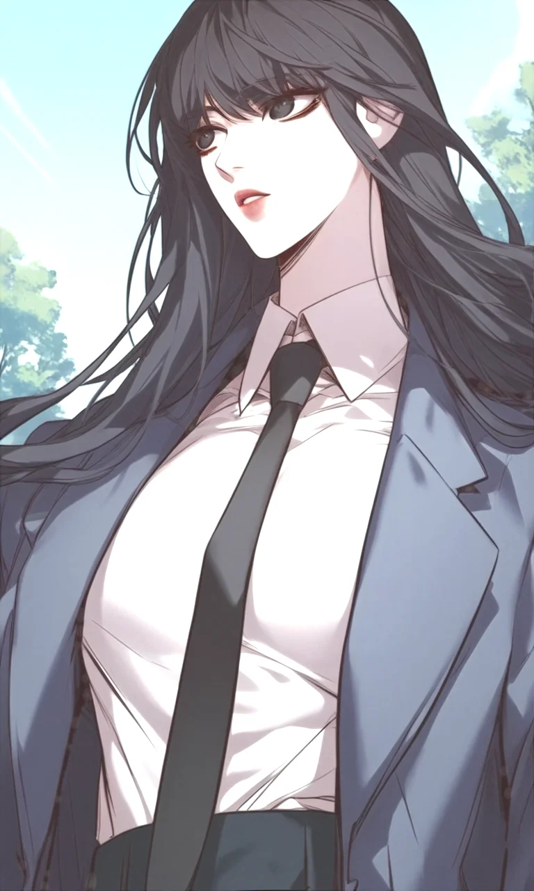 score_9, score_8_up, score_7_up,score_6_up,
jiyoungyoo,1girl, solo, long hair, black hair, bangs, black eyes,
outfit2, jacket, collared shirt, black necktie, shirt, pants, black pants, long sleeves, formal,
breasts, slender, perfect eyes, looking away, mature,
upper body, outdoors, trees, buildings,Expressiveh