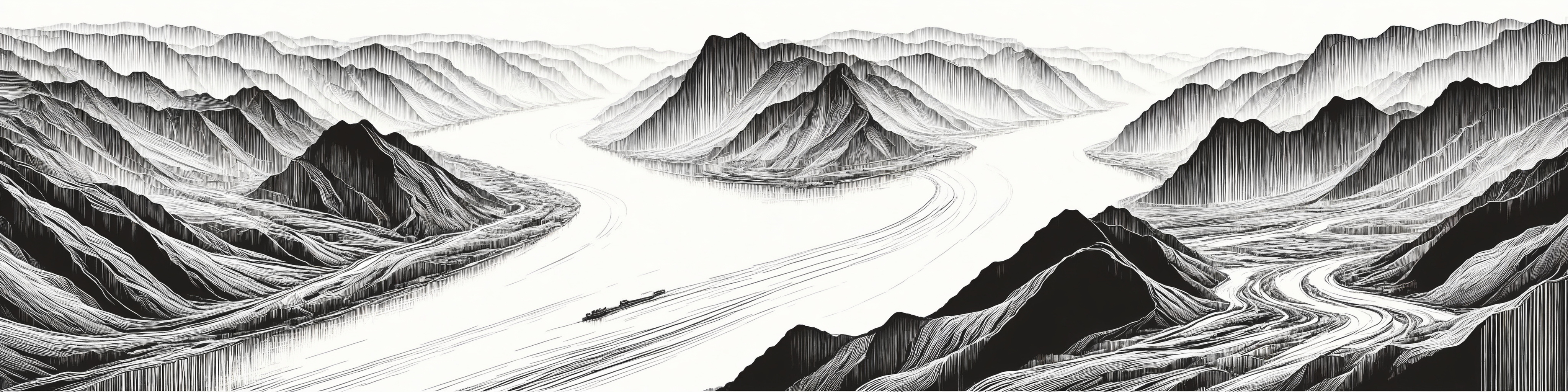 Create a highly detailed,technical drawing of the Yellow river of China,emphasizing precision and complexity in its design,The view should be panoramic,with focus on structural details and textural elements,similar to a technical schematic or a data visualization diagram,masterpiece,high quality,bigc,digital engraving,crazy detail,8k,(cash green),Diagonal lines are highlighted throughout the picture,<lora:aki-000004:1>,