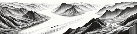 Create a highly detailed,technical drawing of the Yellow river of China,emphasizing precision and complexity in its design,The view should be panoramic,with focus on structural details and textural elements,similar to a technical schematic or a data visualization diagram,masterpiece,high quality,bigc,digital engraving,crazy detail,8k,(cash green),Diagonal lines are highlighted throughout the picture,<lora:aki-000004:1>,