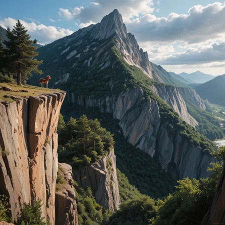 High resolution, masterpiece,4K,
score_9, score_8_up, score_7_up, score_6_up, score_5_up, score_4_up,
Outdoor,nature,cliff,mountain,