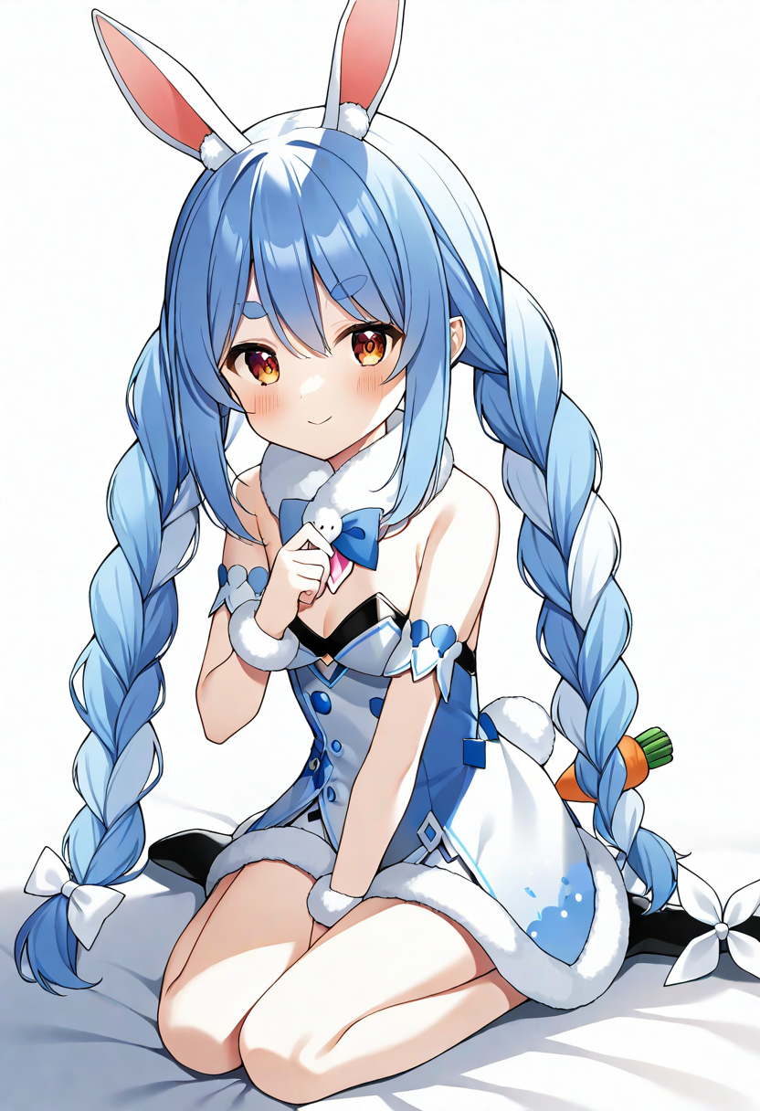 1girl, usada pekora, usada pekora \(1st costume\), hololive, hololive english, sitting 
 <lora:hololive-pd6-1-step00032000:1>