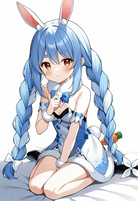 1girl, usada pekora, usada pekora \(1st costume\), hololive, hololive english, sitting 
 <lora:hololive-pd6-1-step00032000:1>
