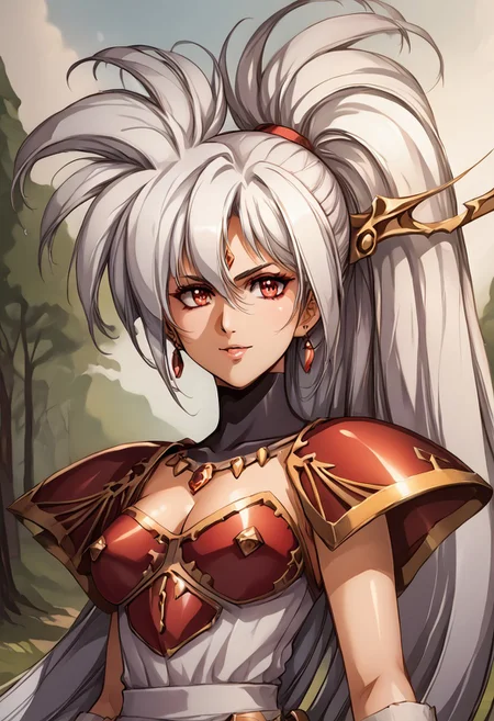 kuroinukaguya, , (best quality) , (highly detailed) ,((masterpiece)), ((best quality)), (ultra-detailed), ((extremely detailed)), (high resolution), 4K, (8K), best quality, (beautiful), (dynamic lighting), (super detailed skin), sharp focus, (1_girl, solo focus), (score_9,score_8_up,score_7_up,source_anime,(masterpiece:1.2),best quality,very aesthetic,public indecency,absurdres),masterpiece,best quality,very aesthetic,fantasy,absurdres,1girl,solo, <lora:luna_p_v1.2:1>,Luna,l_sword,l_clothes,white hair,high ponytail,<lora:Fixhands_anime_bdsqlsz_V1:1>, armor,long hair,,very long hair, ,white hair,hair between eyes,
forehead green jewelry, tooth earrings, tooth neckleace, bare shoulders, fur trim, armlet, cleavage, midriff, solo, front view, (portrait, upper body), solo focus, seductive smile, looking at viewer, forest, tree <lora:NidaleeLoLXLv2:0.8>
masterpiece,best quality, very aesthetic, absurdres, ultra detailed, high resolution, 4k, extremely detailed CG,
detailed eyes、detailed face and detailed skin <lora:add-detail-xl:1.0>