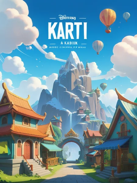 <lora:CartoonStyle_Hap_XL:1>,cartoon style,"Create a vibrant cartoon city with colorful houses, cheerful characters, and magical elements. Include a sign at the entrance that says 'à¤à¤¾à¤°à¥à¤à¥à¤¨ à¤à¥ à¤à¤¾à¤¦à¥à¤ नà¤à¤°à¥' in large, playful letters. The scene should be bright, happy, and filled with whimsical details like mountains, blue sky, and floating clouds.", unreal engine, greg rutkowski, loish, rhads, beeple, makoto shinkai and lois van baarle, ilya kuvshinov, rossdraws, tom bagshaw, alphonse mucha, global illumination, detailed and intricate environmentï¼ anime,masterpiece,UHD,perfection,perfect,detailed,