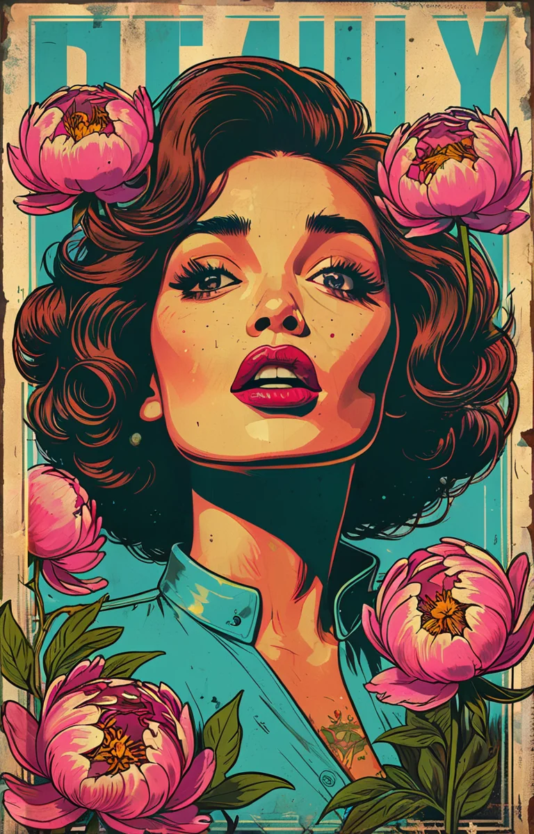 masterpiece,best quality,<lora:tbh335-sdxl:0.6>,illustration,style of Butcher Billy
 decaying peonies