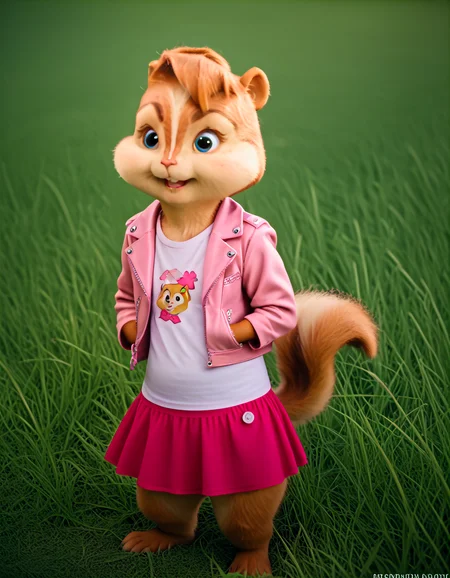 score_9, score_8_up, score_7_up, score_6_up, score_5_up, score_4_up,   BREAK
brittany miller, chipmunk, furry, short ears, pink jacket, pink skirt, light pink shirt, standing in grass, photo, irl