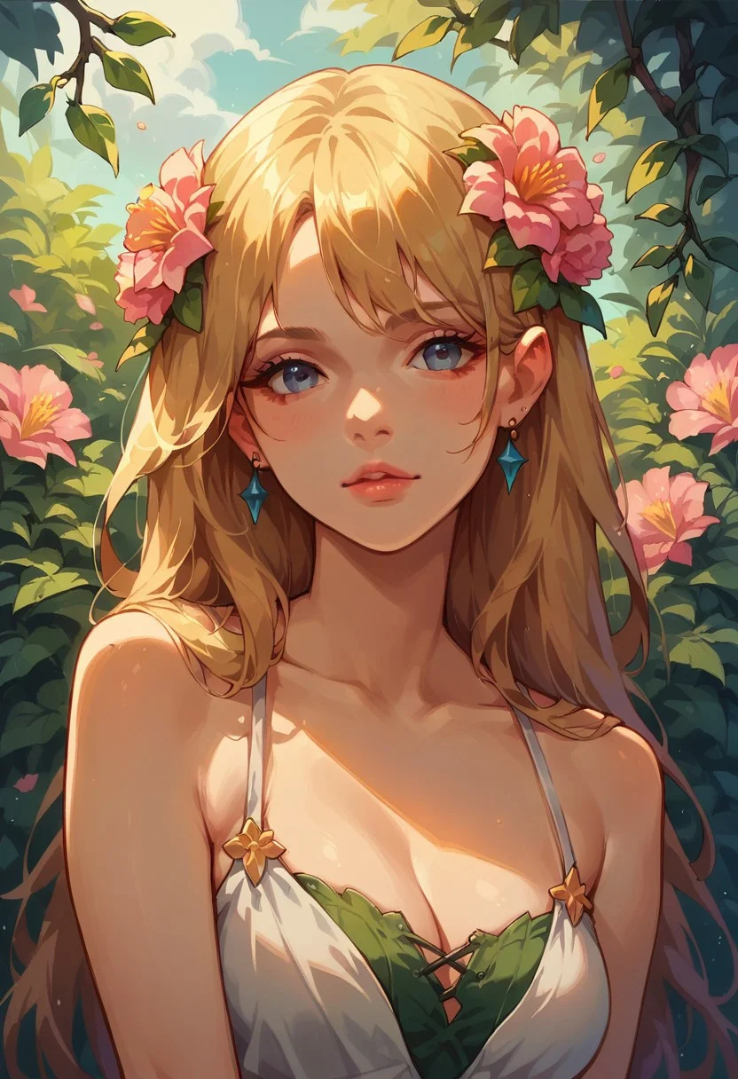 score_9, score_8_up, score_7_up, score_6_up, solo, 1girl, long hair, plant, flower,