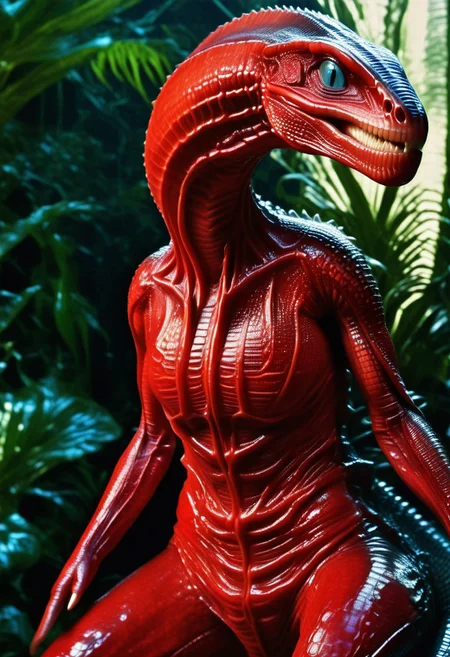 ReptileSkin01_CE_SDXL, beautiful female, Bthalatta, score_9, score_8_up, score_7_up, score_6_up, score_5_up, score_4_up, UHD, 8K, masterpiece, detailed, ultra_high_resolution, lots of detail, OverallDetailXL, detailxl, Masterpiece, 32k, (photorealistic:1.4), small waist, fitness body, toned muscles, wide hips, slender legs, high cheekbones, oval face, 32 years old, mature female, milf, makeup, curvy, pretty face, jewelry, solo, seductive smile, sultry, serious stare, stern look, natural skin, long hair, realistic photograph, perfect hair, natural eyes, coffee shop, (red Victorian dress made of reptile skin:2.8), (high neck closure:2), (fully dressed:3.6), natural hands, (clothes made from reptile skin:2), (reptile_skin:4), mature brunette, (perfect anatomy), (anatomically correct:1.5).