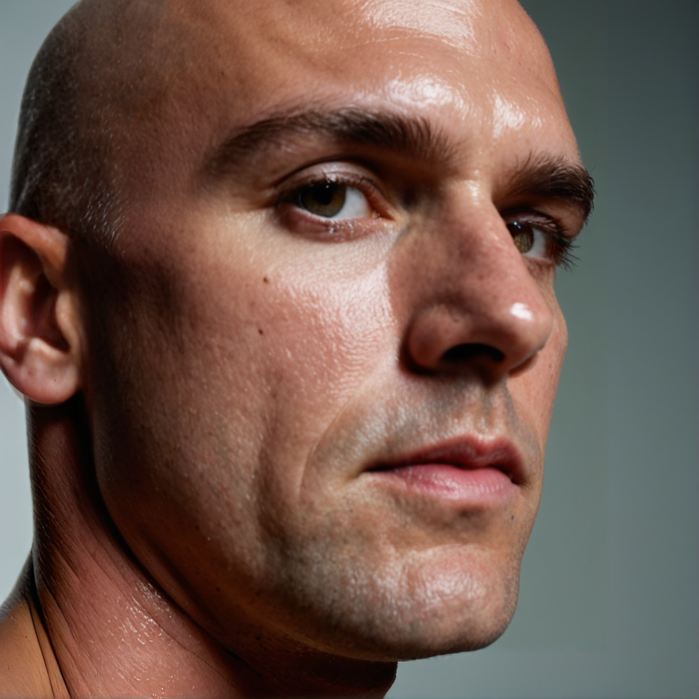 Stable_Yogis_PDXL_Positives
 <lora:Super_Skin_Detailer_By_Stable_Yogi_SD0_V1:0.5>natural skin texture, fine pores, realistic skin, intricate skin details,  skin dentation, detailed eyes,detailed hair, 
 <lora:Super_Eye_Detailer_By_Stable_Yogi_SDPD0:0.5> photorealistic eye, Sharp 4K, UHD close-up of a middle-aged man with bald head, deep brown eyes, defined jawline, skin texture, and moody soft lighting.