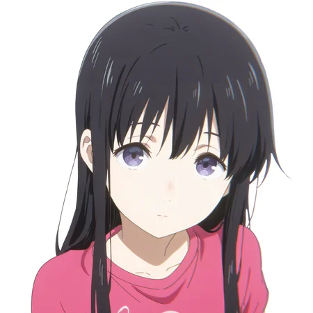 <lora:CUeno:1>
absurdres, high quality, masterpiece, very awa, anime screencap, 8k, absurd res
1girl, cueno, long hair, black hair, purple eyes, detailed face,
portrait, expressionless, pink t-shirt, looking at viewer, white background, from above, head tilt,