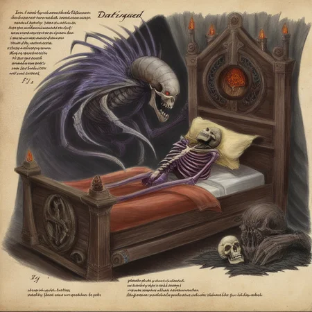 bestiarum deathbed <lora:bestiarum:0.7>