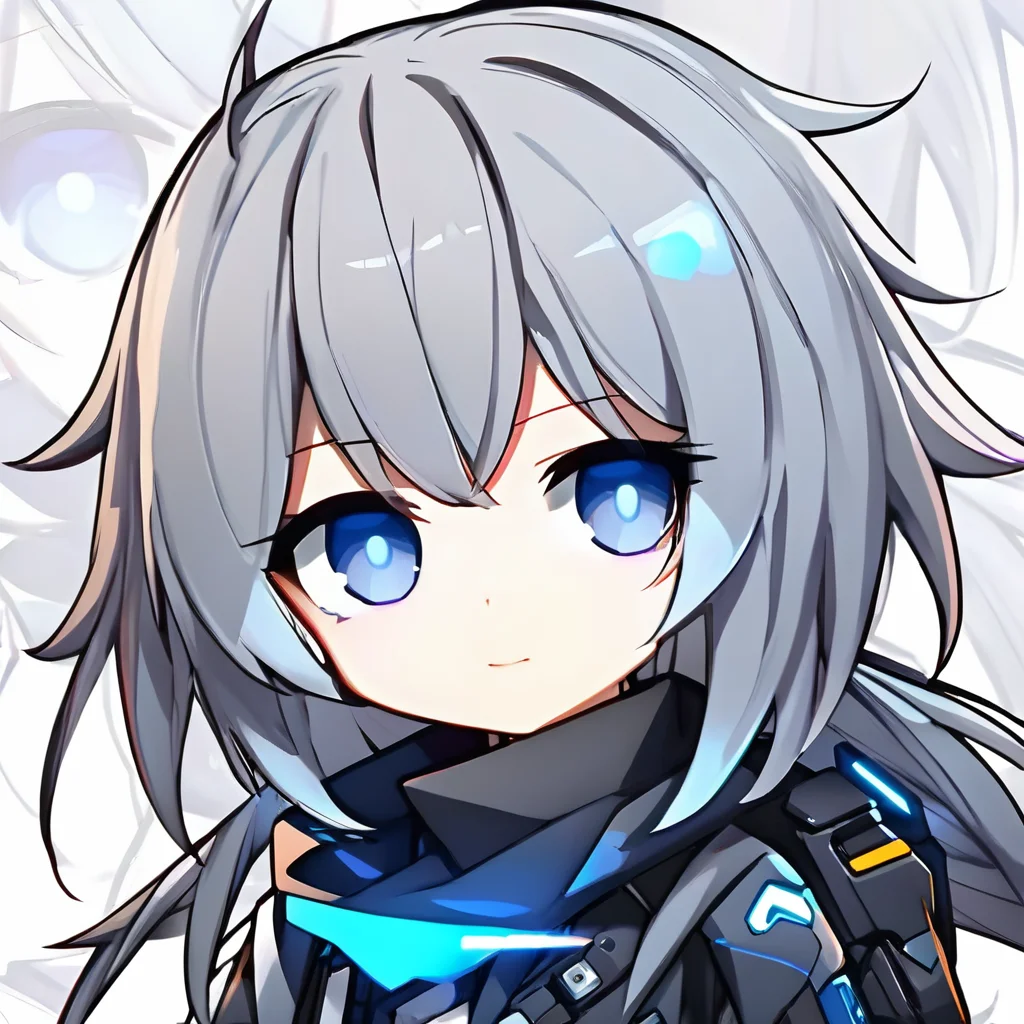 white background,simple background,a cute girl with gray hair with blue eyes,cyberpunk style,
chibi avatar,<lora:chibi_avatar:0.8>,