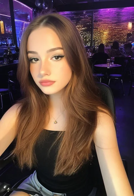 score_9, score_8_up, score_7_up, score_6_up, hyper-realistic, realism, realistic, real life, photorealistic, detailed, highest quality, masterpiece, paralyzed, rsgrl, russian girl, 1girl, igbaddie, (quadriplegia:1.5), (paralysis:1.5), wheelchair girl, sitting, (wheelchair:1.4), powered wheelchair, long hair, looking at viewer, eyeliner, lips, solo, brown hair, black eyes, slim, reflective skin, realistic, closed mouth, nightclub, moscow, dark lighting,