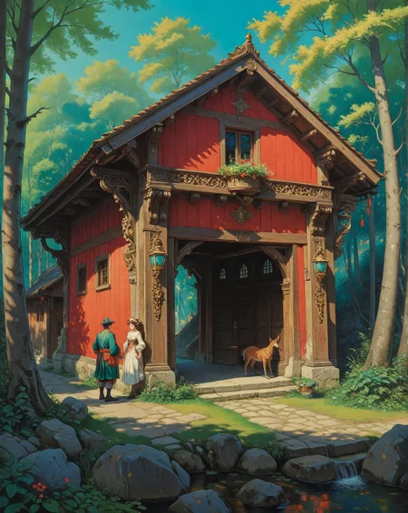 Renaissance style, Baroque, anime artwork Ferdinand Hodler (alpine symbolism), Ancient beech forest with emerald undergrowth, wood mouse food cache, covered bridge with shingle roof,stoat hunting rabbits.,
<lora:Wild_Anime_2025:0.7>,
<lora:风格:0.7> style10,
<lora:extremely_detailed:0.7> extremely detailed ,
<lora:aidmaImageUpgraderSDXL-v0.3:0.5> aidmaImageUpgrader,
<lora:add-detail-xl:0.7>,
<lora:HyperdetailedColoredPencilIl:0.3> ArsMJStyle, Colored pencil hyperdetailed realism, . anime style, key visual, vibrant, studio anime, highly detailed, Fantasy painting art style, imaginative, dynamic composition, professional-grade execution, creates immersive world and landscape, painterly, epic, magical, dramatic, exuberant, grandeur, baroque art, oil painting art style from Renaissance period, masterful composition, Renaissance mood, renaissance oil painting, brush strokes, Realistic, perspective, light and shadow, religious or mythological themes, highly detailed