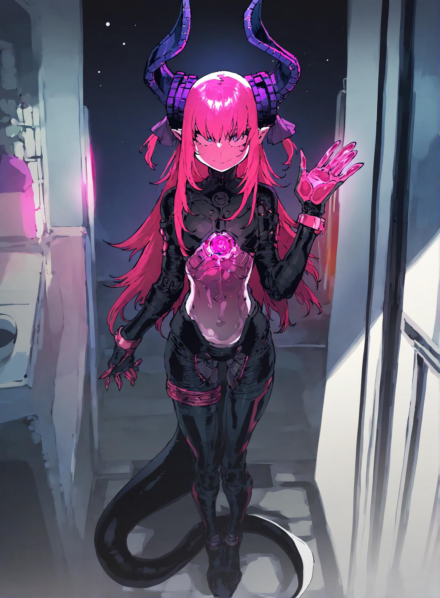 1girl ,elizabeth_bathory_(fate),  ssambatea, quasarcake, Fishine, negative space, see-through_body ,made of, tiny neon glass filaments, w0gf1l, Android, star, solo, glass skin, made of glass,neon light, detailed background, hand out frame,
<lora:illustrious_noobai_epsilon_pred_1_best_quality_v1:0.7> ,<lora:illustrious_noobai_epsilon_pred_1_masterpieces_v1:0.7>,  <lora:add_details_xl:0.7>,<lora:ponyv5_noobE11_1_adamW:.0.5>, <lora:World_of_Glass_Filament:1>
masterpiece, best quality, amazing quality, very aesthetic, absurdres, newest,