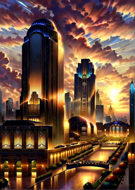 score_9, score_8_up, score_7_up,
<lora:Art_Deco_(Architecture)_(SDXL)_(AD):1> Art Deco, scenery, architecture, monumental architecture, building, city, cityscape,
8K, In'ei, chiaroscuro, rim lighting, perfect depth of field shot, ray tracing, beautiful, subsurface scattering, idealized city, wide beautiful boulevards, busy city center, parks and manicured lawn areas, large parks, plazas, detailed fluffy anime clouds, skyscrapers, made out of limestone, art deco windows, photographic realism, art by Thomas Kinkade, soft lighting, soft shading,
BREAK zPDXL, zPDXLxxx, <lora:perfection style:1> <lora:sdxl_lightning_8step_lora:0.5> <lora:SDXLHighDetail_v5:1> <lora:RMSDXL_Creative:0.8> <lora:Pony_DetailV2.0:1> <lora:MeMaXL_V3:0.15> <lora:great_lighting:1>