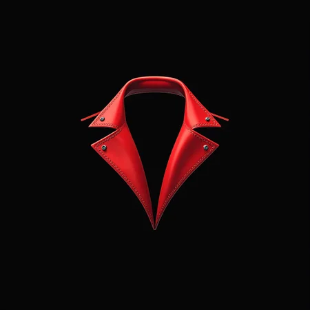 Logo for an app "REWARD". Black background. Leather collar. Red hues. Clean design. Beautiful. Sexy. Kinky. BDSM. NSFW.