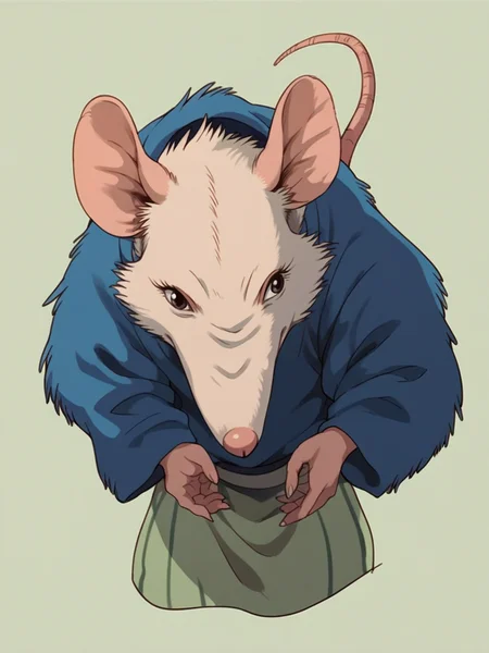 score_9, score_8_up, score_7_up, score_6_up, score_5_up, <lora:Ghibli2XLP:1> ghibli, solo, rat