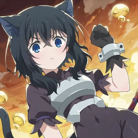 score_9, score_8_up, score_7_up, source_anime, best quality, masterpiece, absurdres, 1girl, fran, Tensei Shitara Slime Datta Ken, undersized clothes, petite, wide shot, <lora:fran-tensura-ponyXL-v0.5:1>, cat tail, skin tight,
