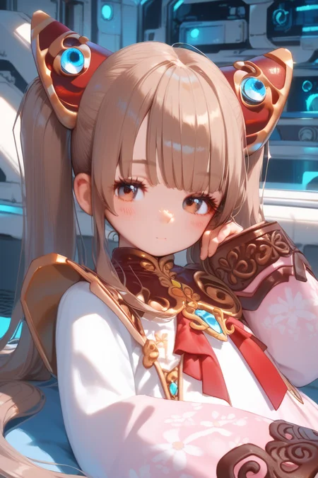 score_9, score_8_up, score_7_up, source_anime,
spaceship, inside spaceship, sci-fi environment
looking at viewer,
cowboy shot, upper body,
petite female, flat chest,
sitting, sleeping, closed eyes,
lymle, brown hair, brown eyes, twintails, very long hair,
dress, long sleeves, pantyhose,
<lora:lymleRE_autismConfetti_v01:1>, zPDXL
