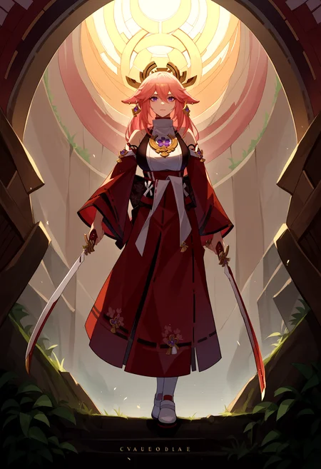 score_9, score_8_up, source_anime, 1girl, solo, holding weapon, holding, weapon, DualWielding, <lora:UBW_XLPD:1>, full body, 
[ :, yae miko:12]