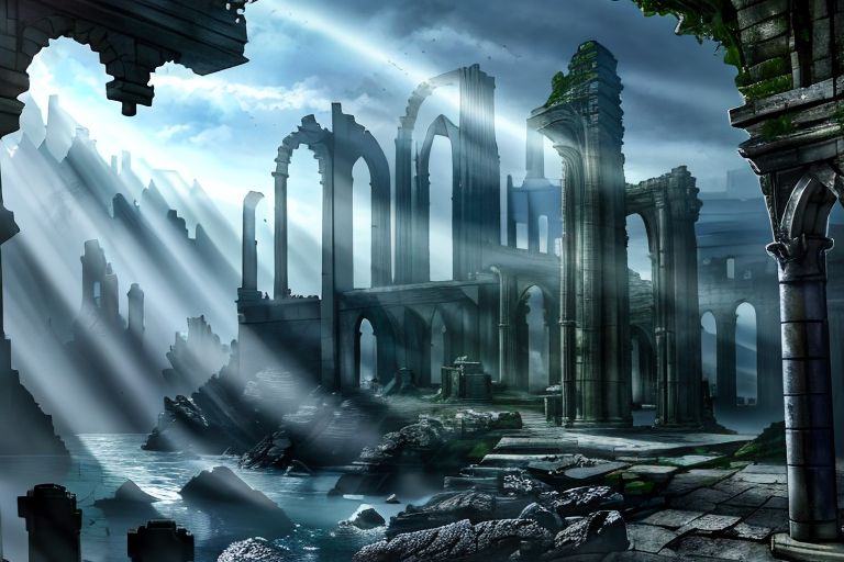 (masterpiece:1.2), (best quality,:1.2), 8k, HDR, ultra detailed, ((photorealistic)), professional light, cinematic lighting, fashion photography, ambient lighting,<lora:detail_slider_v4:3>, ruins of a sinister tower on a hill, magical lights, FanRu <lora:FantasyRuins-10:0.9>, epiCPhoto