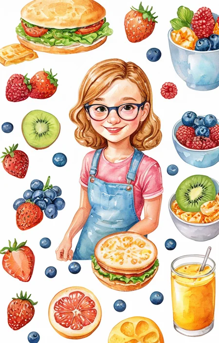 masterpiece,best quality,<lora:tbh32-sdxl:0.9>,illustration,food tech genius teenage girl