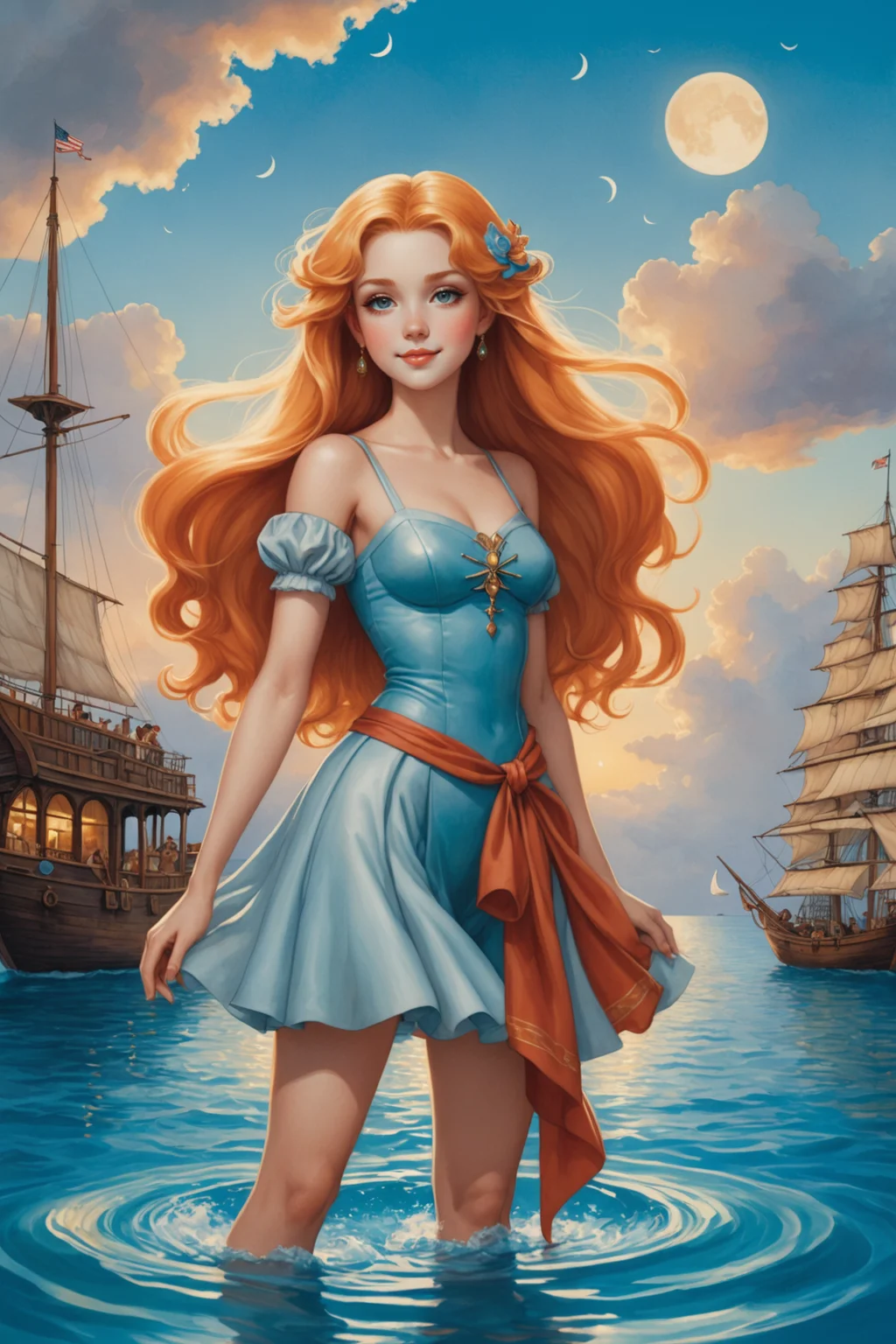 by Sydney Edmunds and Tony DiTerlizzi and Scarlett Hooft Graafland in the style of Delphin Enjolras and Monika Macdonald, <lora:EnvyRetroDreamXL01:0.65>