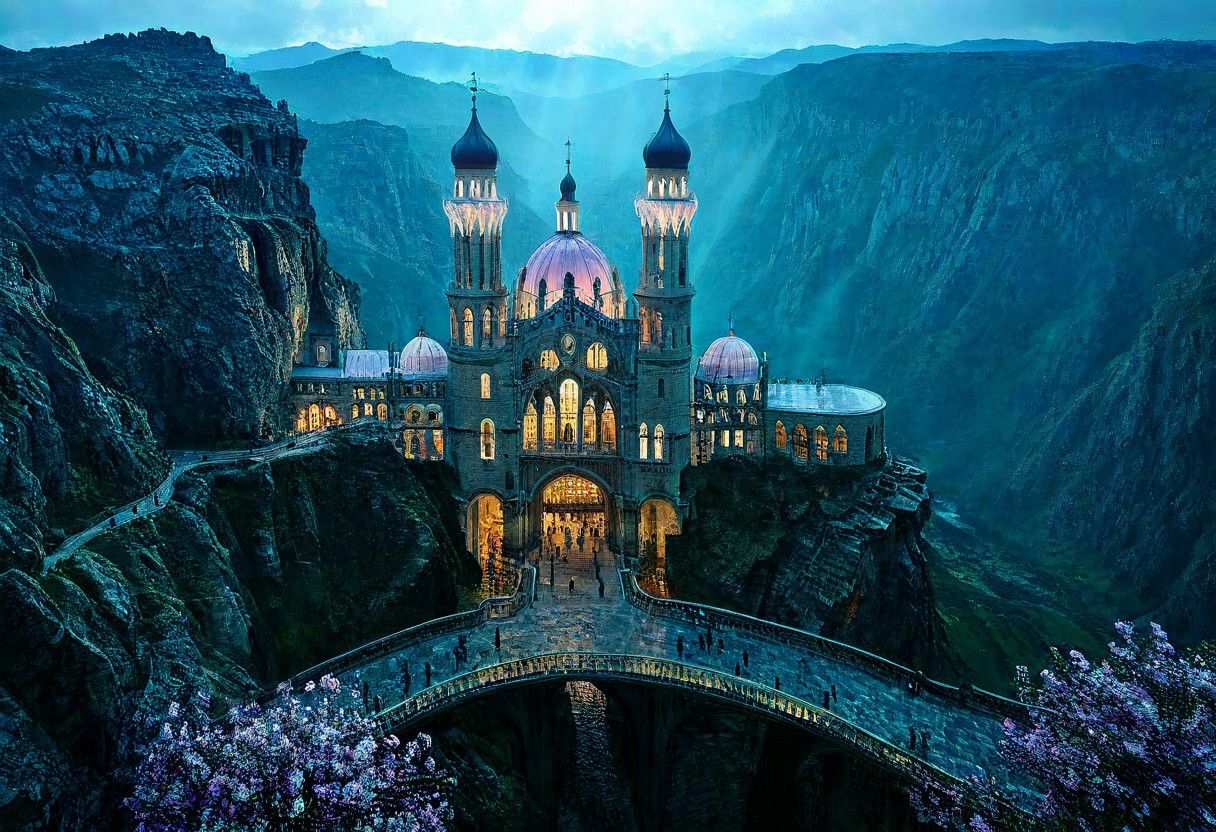 towers ringed in mist, sunrays, mixed media, flux-style, surrealism, fantasy, great lighting, A surreal landscape highly detailed, extremely high-resolution details, appears trapped in an optical illusion of reflections and refractions, colorful, Spring, cherry blossoms in the wind, sweeping vistas, majesty, spring blooms, (Zhangjiajie mountains:1.2),  (((Paris in contemporary France, baroque architecture, European architecture, German Renaissance towers))), (stone arch bridges:1.05), winding rivers extending to the horizon, professional photography, natural lighting, volumetric lighting maximalist. vivid, vibrant colors, intricately detailed, (psychedelic colors, psychedelic colors:1.15), complex, elegant, expansive, fantastical, film photography style, medium grain, cmnt
 (8k uhd:1,4)
 <lora:add-detail-xl:1>
 <lora:Dynamic Poses:1>