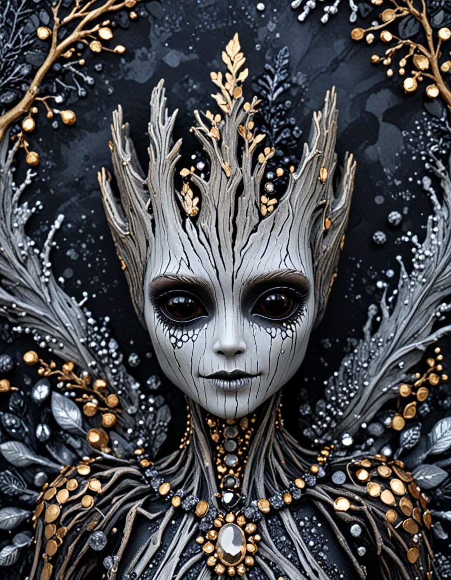 novuschroma63 style groot , made of silver and gold jewels <lora:sdxl_lightning_8step_lora:1> <lora:novuschroma63 style:1>