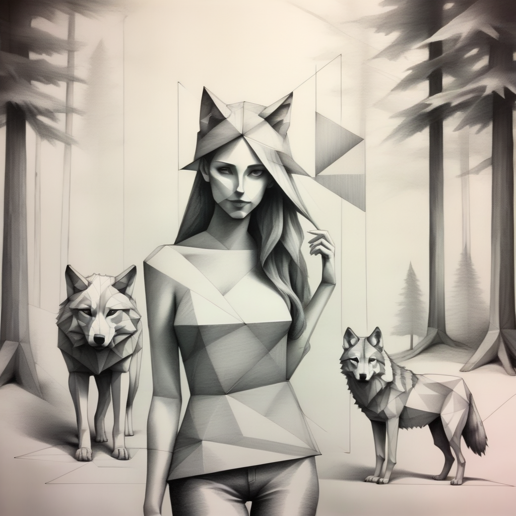 gformix geometric sketch girl and wolf in the forest
 <lora:gformix:0.8>
