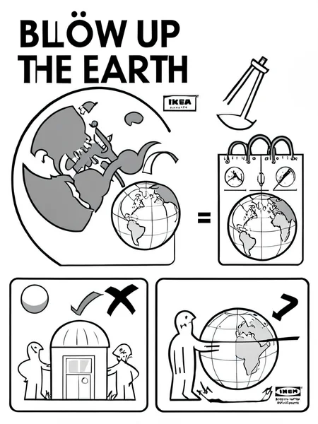 Blow up the earth <lora:ikea_instructions_xl_v1_5:1>