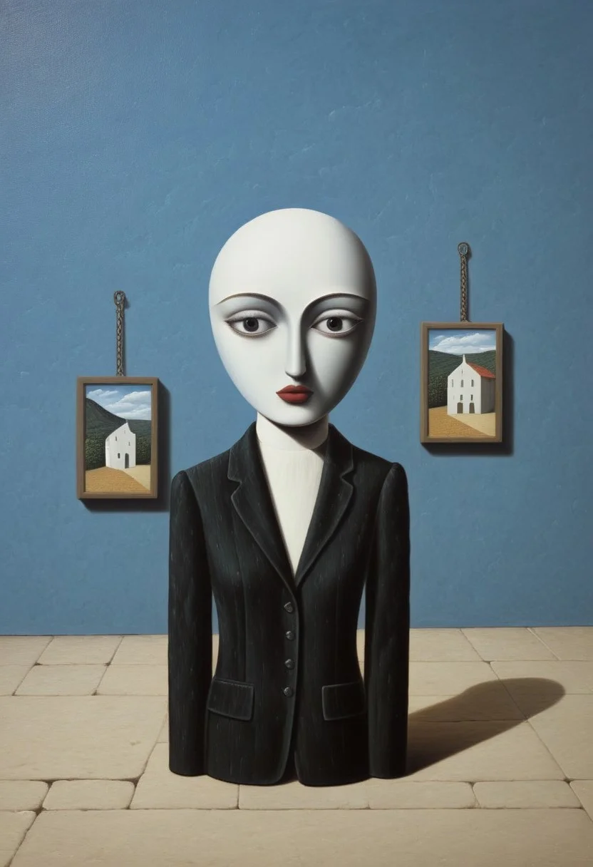 A small European village made of 3D puzzle pieces.
Style tags: Surrealist art, Rafal Olbinski, René Magritte, Jean Arp, Frida Kahlo, Jan van Eyck, William Hogarth, Pierre-Auguste Renoir, Xidong Luo, Kazimir Malevich