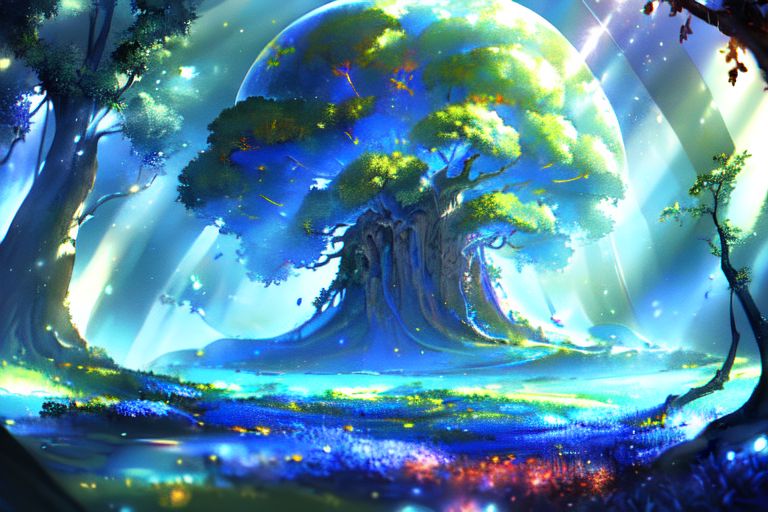 (masterpiece:1.4), 4K8K, (anime style), (high shutterspeed:1.4), (sharp edges), 
SyFyEye1, FanFo, 
1girl leaning against a big old tree, sitting and sleep, (1girl, solo), 
Fantastic Forest at fantasy, Fantastic, lapis lazuli,