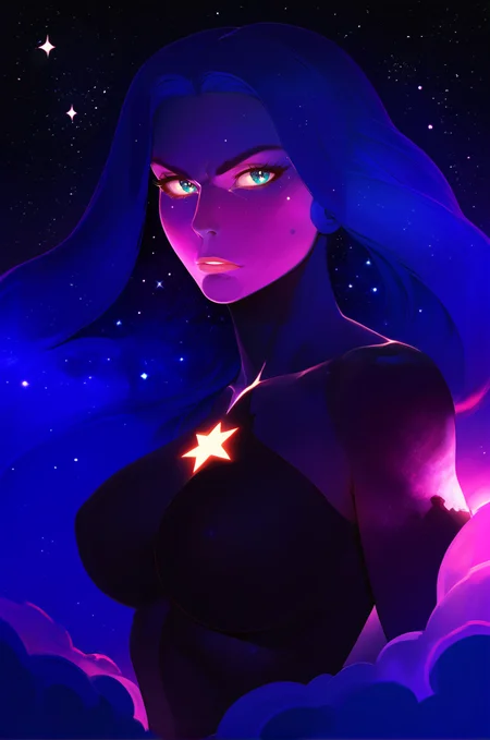 space-themed <lora:Dark_Aura_XL_-_Filled_with_miasma:0.4>, one girl, lush hair, angry face, looking at the viewer, torn tones, dark aura, desire to kill, large breasts <lora:art-v5:0.5> <lora:incase-ilff-v3-4:0.7> <lora:zavy-flrscnc-sdxl:1> <lora:SDXLHighDetail_v5:0.4> <lora:cutesexyronutts_style_xl:0.8>, score_9, score_8_up, score_7_up . cosmic, celestial, stars, galaxies, nebulas, planets, science fiction, highly detailed