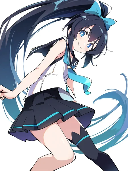 1girl,single thighhigh,solo,yingcao,white background,simple background,,(lee hyeseung:0.5),smile,blue eyes,serafuku,(Ixy:0.6),<lora:yingcao-000012:0.8>, masterpiece, best quality, very aesthetic, absurdres