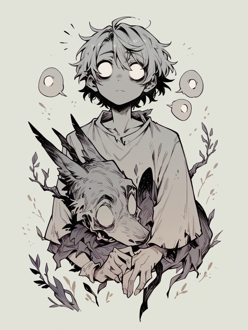 score_9, score_8_up, score_7_up, score_6_up, w00f, simple background, 1boy, blank eyes,
 <lora:w00fXLP:1>