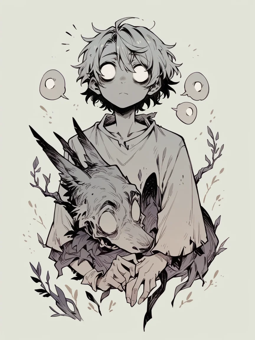 score_9, score_8_up, score_7_up, score_6_up, w00f, simple background, 1boy, blank eyes,
<lora:w00fXLP:1>