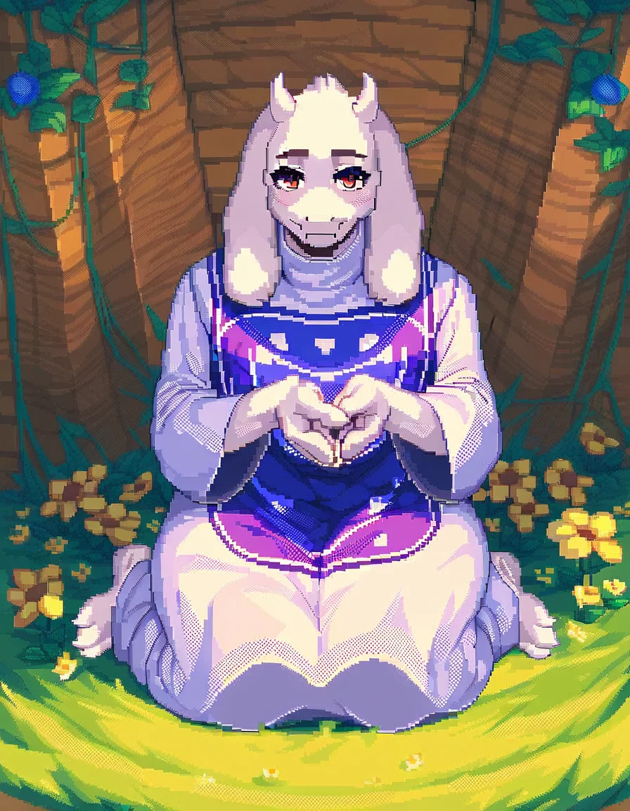 score_9, score_8_up, score_7_up, score_6_up, score_5_up, score_4_up, pixel art, toriel from undertale