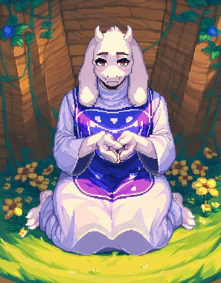 score_9, score_8_up, score_7_up, score_6_up, score_5_up, score_4_up, pixel art, toriel from undertale