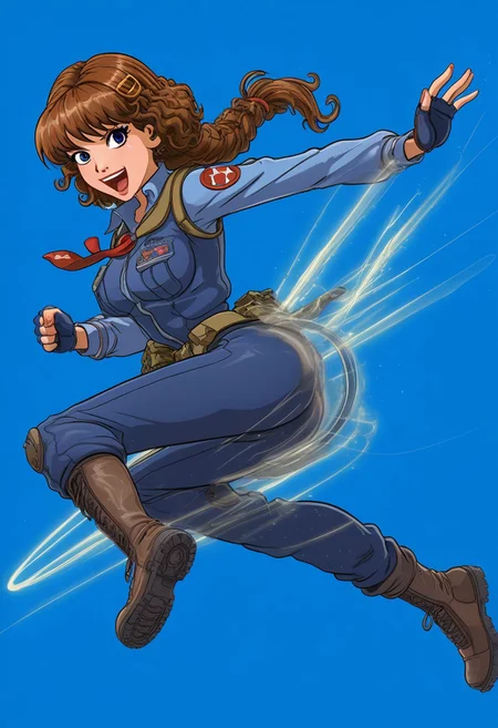happy girl, ((random_combat_action_pose)), (4K4BUR5TYL3)