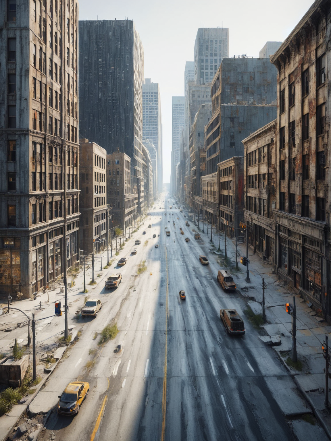 An ais-olde downtown city street <lora:Olde_Style_SDXL:1>