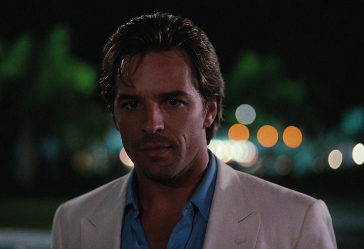 cinematic film still MiamiVice . shallow depth of field, vignette, highly detailed, high budget, bokeh, cinemascope, moody, epic, gorgeous, film grain, grainy