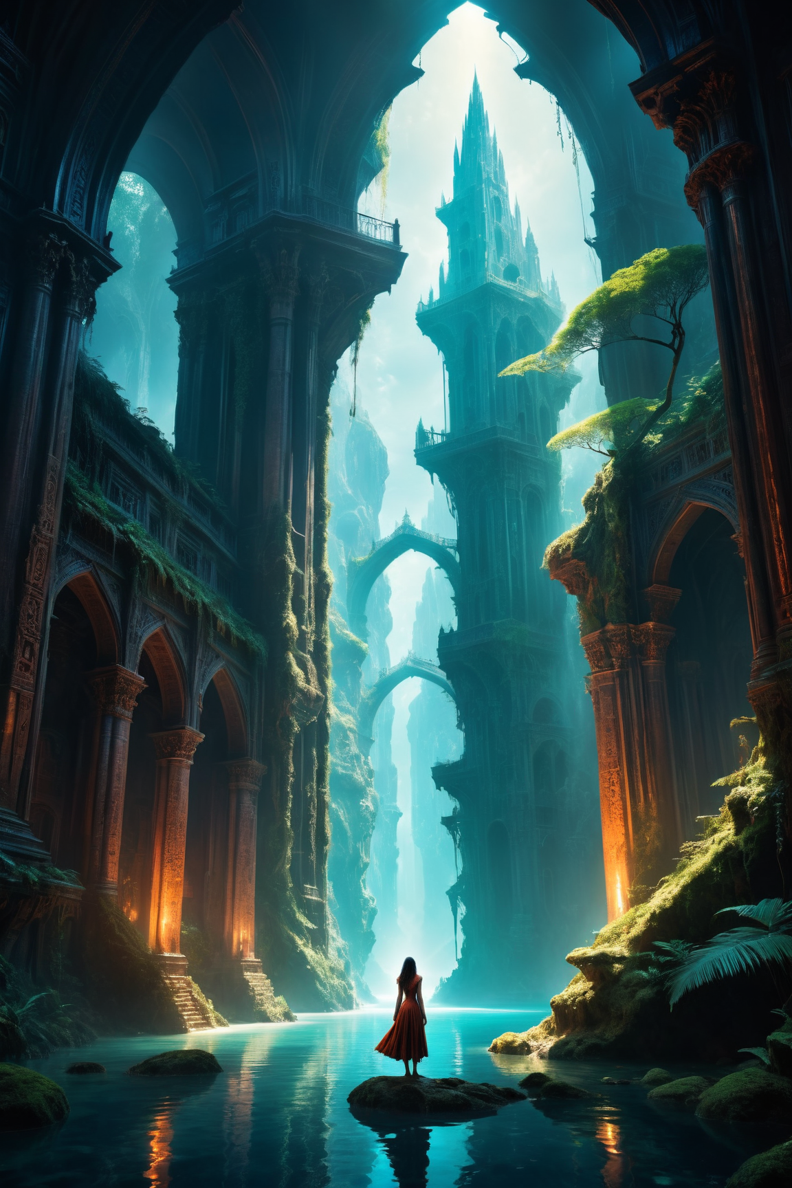 by  Alesya Osadchaya  and  Marc Simonetti  in the style of  JennyBird Alcantara , otherworldly  <lora:more_art:0.30><lora:clothing_slider:2.00><lora:great_lighting:1.30><lora:aesthetic:1.15><lora:photorealistic_portrait:1.25><lora:RMSDXL_Enhance:0.45><lora:RMSDXL_Creative:0.35><lora:RMSDXL_Photo:0.45><lora:RMSDXL_Darkness_Cinema:0.50><lora:XDetail_heavy:0.45><lora:perfect_eyes:0.15><lora:perfect_hands:0.15><lora:midjourney:-0.15><lora:looking_at_viewer:0.75><lora:dpo:0.25>