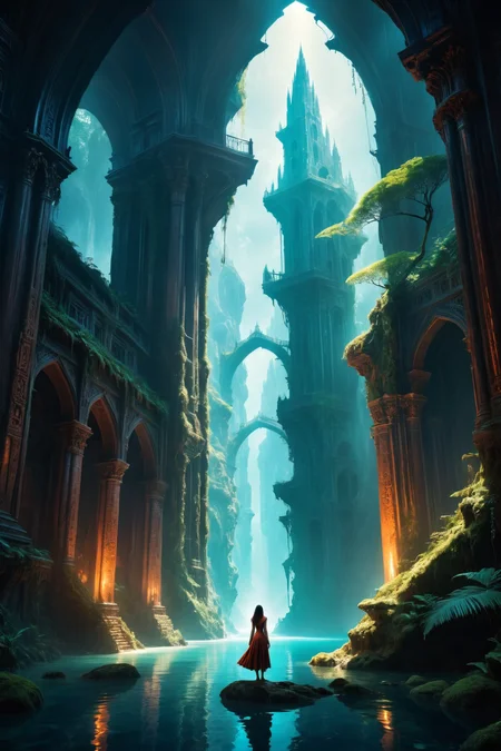 by Alesya Osadchaya and Marc Simonetti in the style of JennyBird Alcantara , otherworldly <lora:more_art:0.30><lora:clothing_slider:2.00><lora:great_lighting:1.30><lora:aesthetic:1.15><lora:photorealistic_portrait:1.25><lora:RMSDXL_Enhance:0.45><lora:RMSDXL_Creative:0.35><lora:RMSDXL_Photo:0.45><lora:RMSDXL_Darkness_Cinema:0.50><lora:XDetail_heavy:0.45><lora:perfect_eyes:0.15><lora:perfect_hands:0.15><lora:midjourney:-0.15><lora:looking_at_viewer:0.75><lora:dpo:0.25>