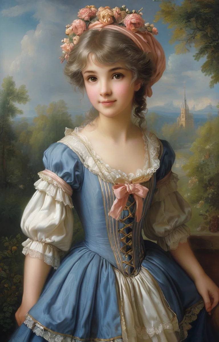 masterpiece,best quality,<lora:tbh152-sdxl:0.8>,illustration,style of Élisabeth Vigée-Lebrun portrait of idolmaster cinderella girls,