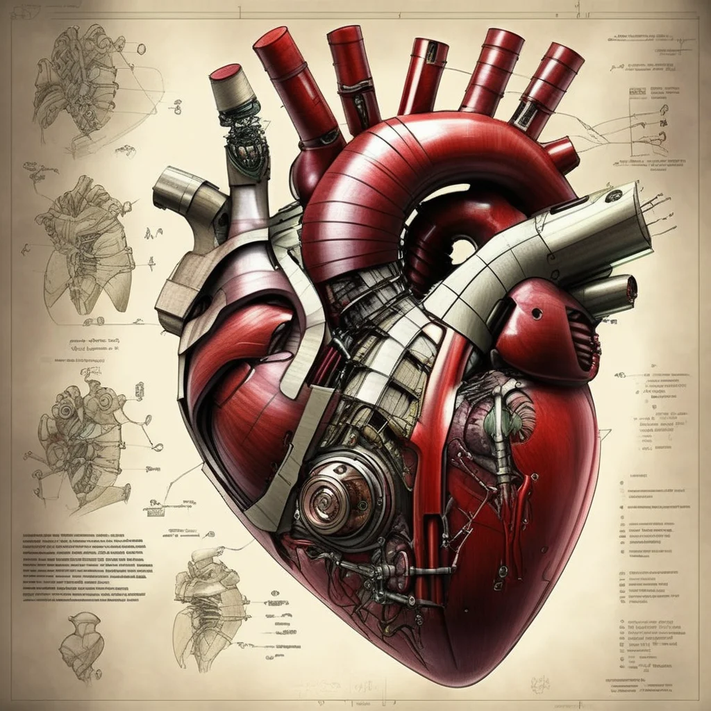futscribe cyber mechanical human heart technical sketch<lora:futscribe:1>