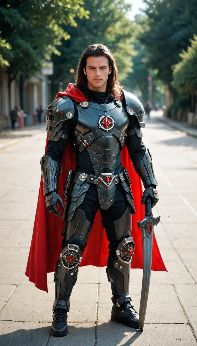 score_9, score_8_up, score_7_up, Raw Photo, The Death Mechanical Warrior wears a red cape, graphite black armor combines white and red materials, smooth and streamlined body, wields a super giant black and red scythe, the surrounding ghosts are in the shadows, looming, depth of field, dynamic angle, photo realistic:1.4, sharp, analog film grain, hyperdetailed:1.15